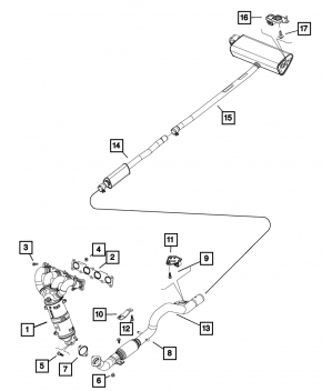 Jeep Renegade 15-2.4 exhaust pipe mesh torn