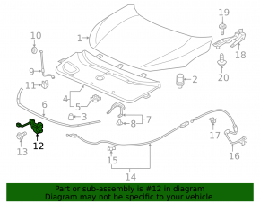 Hood Lock Honda Civic X FC 16-21