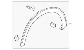 Rear left fender arch trim for Honda HR-V 16-18