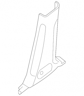 Lower left center pillar trim for Nissan Pathfinder 13-20 black, type 1