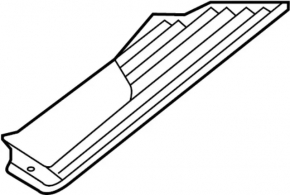 Infiniti JX35 QX60 13-17 rear right inner door sill plate beige