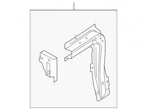 Right TV bracket-side member for VW Touareg 11-17