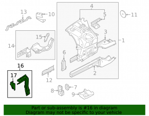 Right TV bracket-side member for VW Touareg 11-17