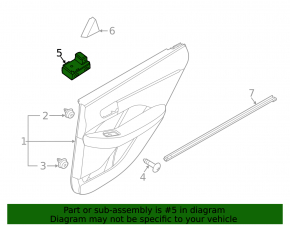 Rear left window lift control Kia K5 21-26 auto