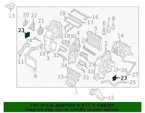 Actuator motor heater drive air conditioner Kia EV6 22-24