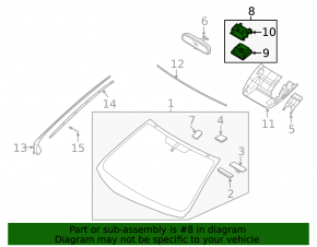 Hyundai Elantra 21-23 lane keeping camera on the windshield