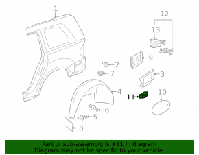 Mercedes X164 GL fuel filler flap