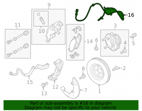 ABS sensor front left Ford Explorer 13-12