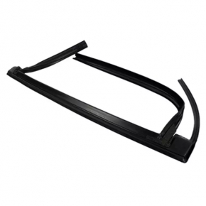 Lincoln MKX 16-18 rear right window seal with upper chrome molding, worn