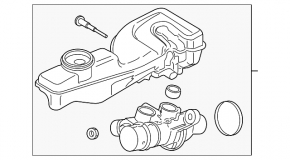 Master Brake Cylinder with Reservoir Ford Fusion mk5 17-20