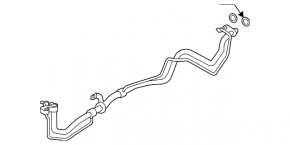 Air conditioning condenser-heater tube second Ford Edge 19-24 2.0T