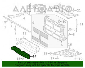 Lower radiator duct for Ford Escape MK4 20-26 type 1