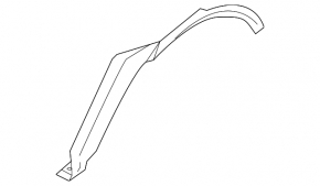 Land Rover Discovery 17-23 right rear fender arch trim