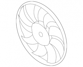 Left cooling fan impeller for Mitsubishi Outlander 22-25 2.5