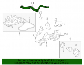 Cooling system pipe metal Acura TLX 15-