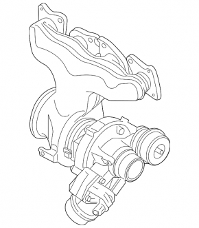 Turbocharger assembly with manifold Volvo XC60 22-25 B5