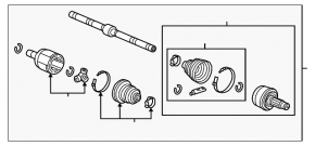 Drive axle shaft front left Honda HR-V 16-22