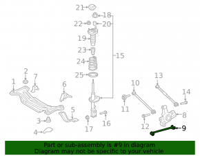 Rear left longitudinal arm Toyota Camry v40