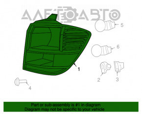 Light outer wing right Dodge Journey 11-20 lamp, scratch