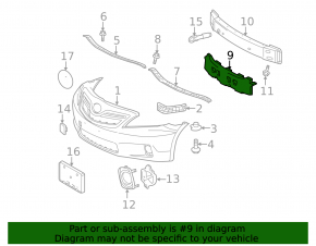Front bumper absorber Toyota Camry v40 10-11 broken guide