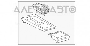 Toyota Camry v40 center console trim with cup holders black, light wood trim, crack in fastening