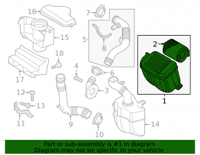 Air Filter Housing VW Jetta 11-15 USA 2.0