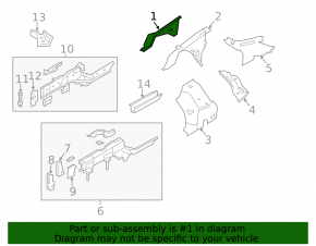 Infiniti Q60 17-20 Front Right Fender Bracket