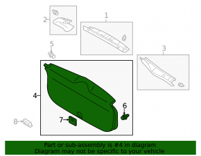 Mitsubishi Outlander 14-22 trunk lid trim defect