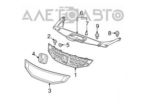Honda HR-V 16-18 grille emblem