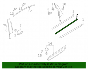 Door trim lower front left Audi Q5 80A 18-20 S-Line