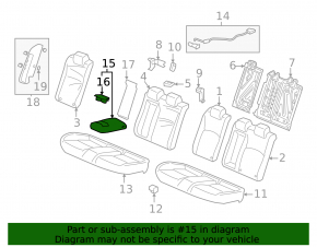Rear seat armrest, 2nd row, Honda Civic XI FE/FL 22-24, 4D, gray leather
