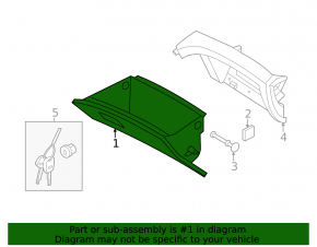 Hyundai Sonata 11-14 gray glove compartment