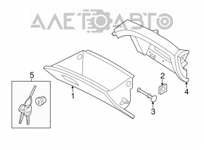 Hyundai Sonata 11-14 gray glove compartment