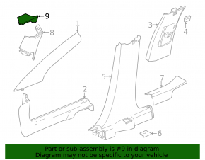 Front panel trim upper left Chevrolet Equinox EV 24-26 black