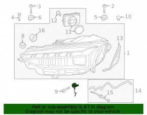 Headlight mount adjuster left Audi A4 B9 17-19