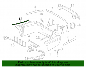 Rear bumper mount right Mercedes W211 prerest