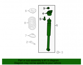 Shock absorber rear left Ford Fiesta 11-19 5d