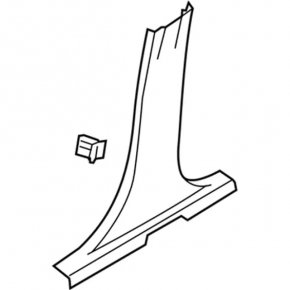 Center pillar trim lower left Ford Fiesta 11-19 black, scratch