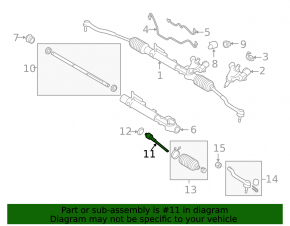 Left steering rod for Nissan Murano 09-14