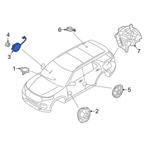 Speaker tweeter door front right Ford Explorer 20-
