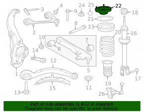 Front right shock absorber support for Jaguar XE 17-20