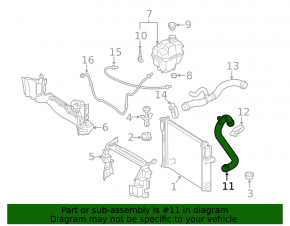 Upper cooling hose for Mercedes W211 E550