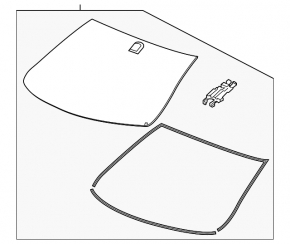 Chevrolet Malibu 16-18 windshield with rain sensor