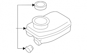 Master cylinder reservoir with cover Subaru Outback 23-25