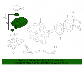 Master cylinder reservoir with cover Subaru Outback 23-25