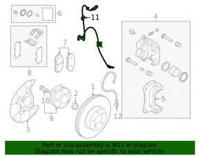 Front left ABS sensor for Subaru Forester 2025-2026