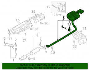 Kia Optima 16-20 rear muffler with barrel