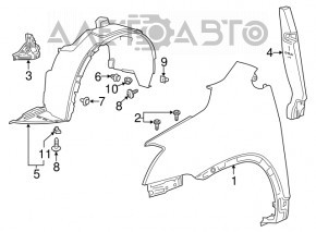 Front left wing Buick Encore 17-19