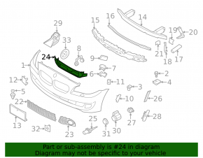 Front Bumper Frame BMW 5 F10 11-16 M Pack