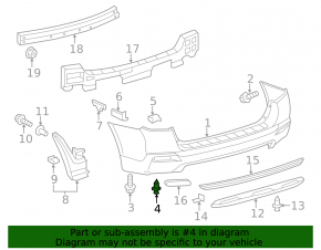 Rear bumper mount outer right Toyota Highlander 08-13 broken mount